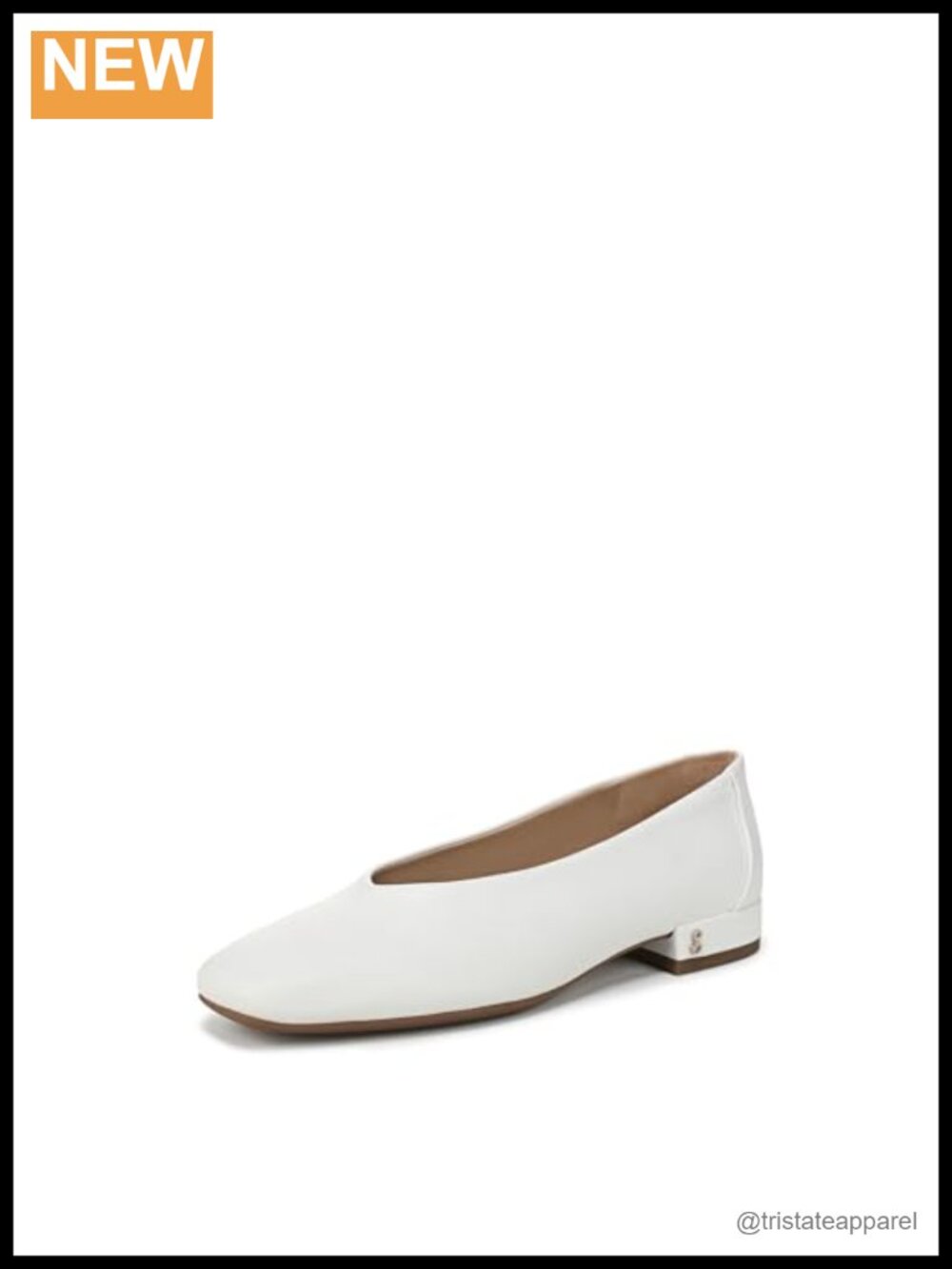 Square Toe Ballet Flat Slip-On Casual Walking Shoe Polyurethane